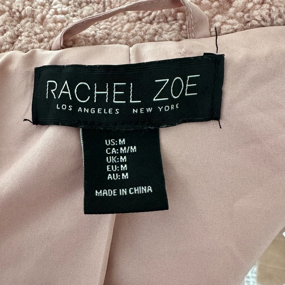 RACHEL ZOE Blush PINK Teddy Bear Coat Size Medium - Picture 4 of 14